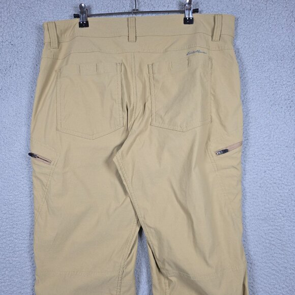 Eddie Bauer Cargo Pants Mens 35x30 Beige First Ascent Straight Fit Performance - Picture 5 of 12